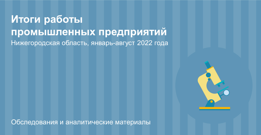 Итоги работы промышленных предприятий за январь-август 2022 года