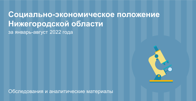 Социально-экономическое положение Нижегородской области в январе-августе 2022 года