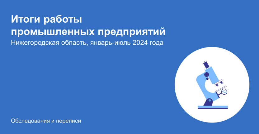 Итоги работы промышленных предприятий Нижегородской области в январе-июле 2024 года